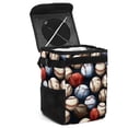 thumbnail image 1 of Baseball Mini Trash Can Car Garbage Can Trash Can for Car - Foldable, with Lid, Leak-Proof, Hanging Storage Bag, 1 of 6