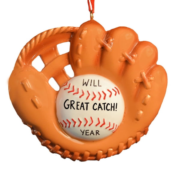 Baseball Mitt Personalized Christmas Ornament DO-IT-YOURSELF