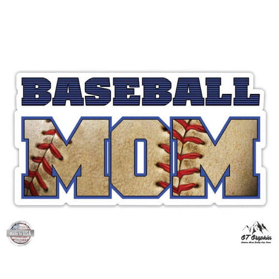 Baseball Mom - 12" Vinyl Sticker Waterproof Decal