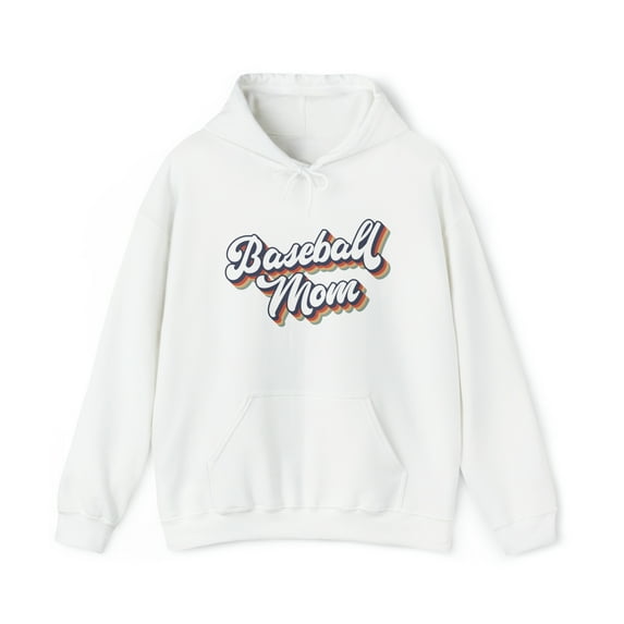 Baseball Mom 1970s 70s Hoodie, Gifts, Hooded Sweatshirt
