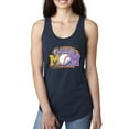 thumbnail image 1 of Baseball Mom Cheetah Glitter Sports Ladies Racerback Tank Top, Navy, Large, 1 of 5