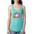 thumbnail image 1 of Baseball Mom Cheetah Glitter Sports Ladies Racerback Tank Top, Tahiti Blue, Small, 1 of 5
