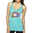 thumbnail image 1 of Baseball Mom Cheetah Glitter Sports Tri-Blend Racerback Tank Top, Tahiti Blue, Small, 1 of 5