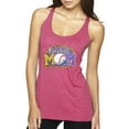 thumbnail image 1 of Baseball Mom Cheetah Glitter Sports Tri-Blend Racerback Tank Top, Vintage Pink, Small, 1 of 5