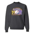 thumbnail image 1 of Baseball Mom Cheetah Glitter Sports Unisex Crewneck Graphic Sweatshirt, Charcoal, Small, 1 of 5
