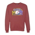 thumbnail image 1 of Baseball Mom Cheetah Glitter Sports Unisex Crewneck Graphic Sweatshirt, Vintage Heather Red, X-Large, 1 of 4