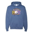 thumbnail image 1 of Baseball Mom Cheetah Glitter Sports Unisex Graphic Hoodie Sweatshirt, Vintage Heather Blue, Large, 1 of 4