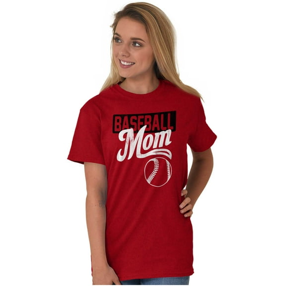 Baseball Mom Cute Proud Sports Mother Women's Graphic T Shirt Tees Brisco Brands L