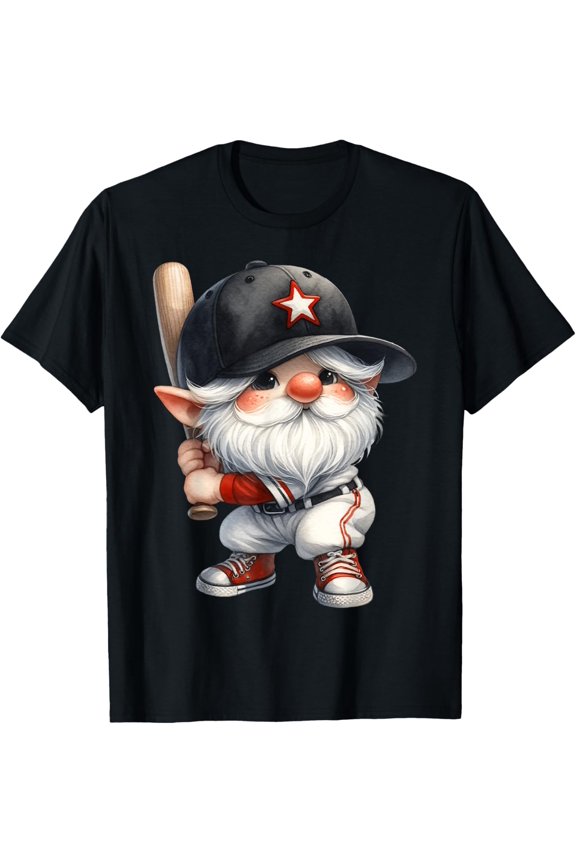 Baseball Mom Dad Gnome Graphic T-Shirt