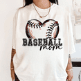 thumbnail image 1 of Baseball Mom Heart Graphic T-Shirt, 1 of 2