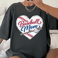 thumbnail image 1 of Baseball Mom Heart Graphic Tee, 1 of 6