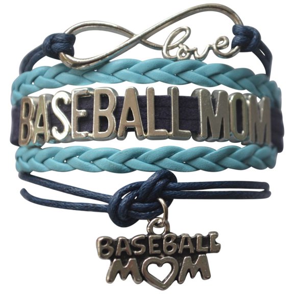 Baseball Mom Infinity Bracelet- Navy -