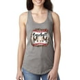 thumbnail image 1 of Baseball Mom Jaguar Print Sports Ladies Racerback Tank Top, Heather Grey, Small, 1 of 5