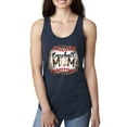 thumbnail image 1 of Baseball Mom Jaguar Print Sports Ladies Racerback Tank Top, Navy, Large, 1 of 5