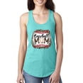 thumbnail image 1 of Baseball Mom Jaguar Print Sports Ladies Racerback Tank Top, Tahiti Blue, Large, 1 of 5