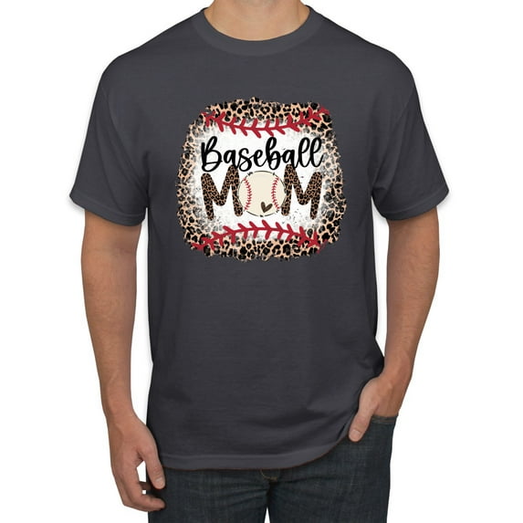 Baseball Mom Jaguar Print Sports Men's Graphic T-Shirt, Charcoal, Small