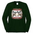 thumbnail image 1 of Baseball Mom Jaguar Print Sports Mens Long Sleeve Shirt, Forest Green, XX-Large, 1 of 4
