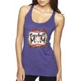 thumbnail image 1 of Baseball Mom Jaguar Print Sports Tri-Blend Racerback Tank Top, Purple Rush, Large, 1 of 5