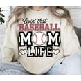 thumbnail image 1 of Baseball Mom Life , Glitter Checkered Design SWEATSHIRT All Size S-5XL, 1 of 5