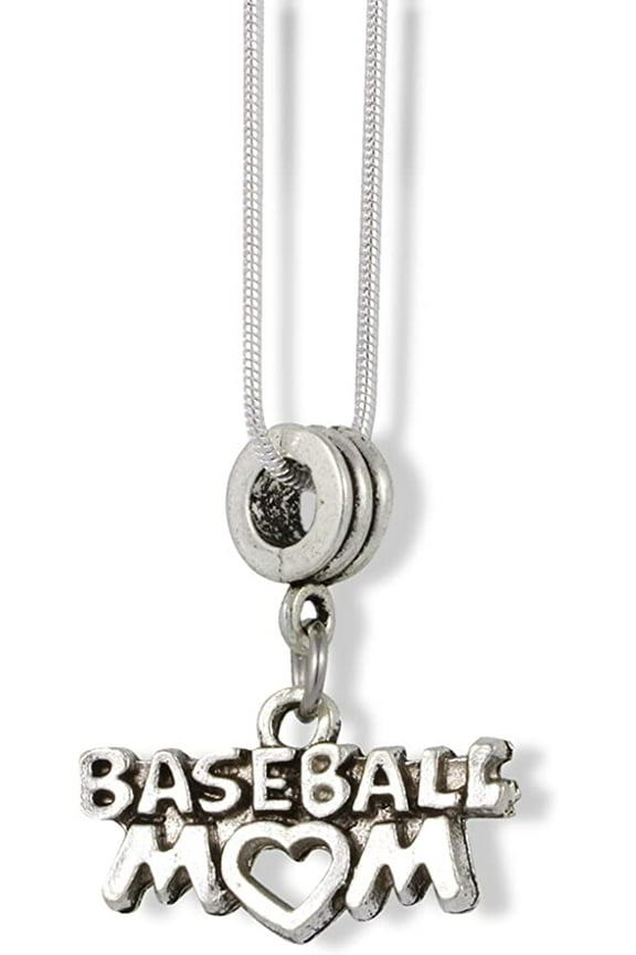 Baseball Mom Necklace | Charm Snake Chain Necklace