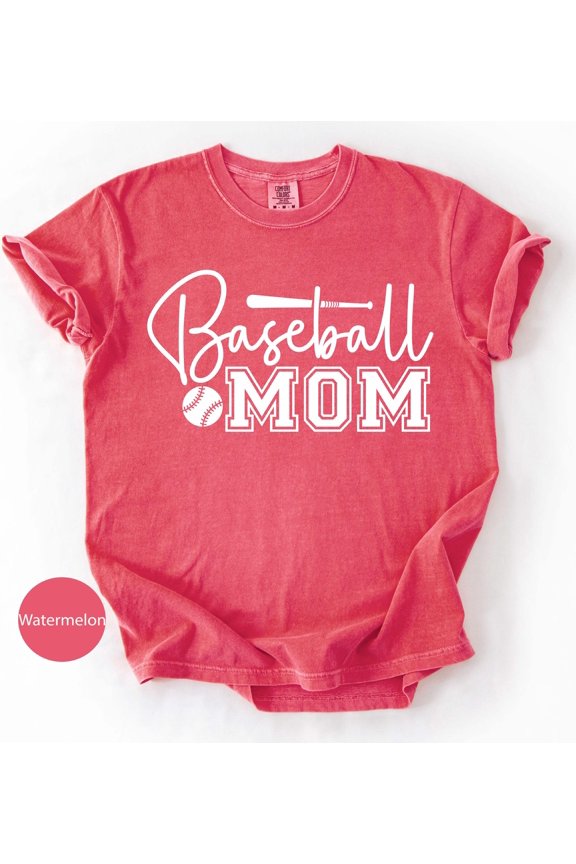 Baseball Mom Shirt Varsity Font Team Spirit Apparel