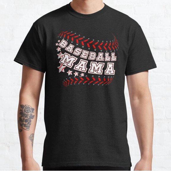 Baseball Mom Stars Red Ball Classic T-shirt