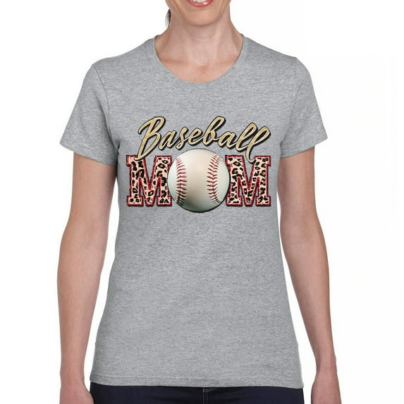 Baseball Mom T-Shirt Funny Mom of Boys Best Sports Team Game Practice Children Mother's Day Gift Idea Women's Tee