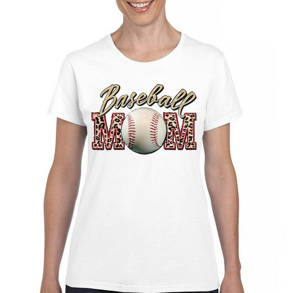 Baseball Mom T-Shirt Funny Mom of Boys Best Sports Team Game Practice Children Mother's Day Gift Idea Women's Tee