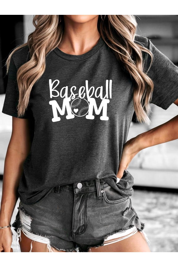 Baseball Mom T-Shirt: Game Day Cotton Blend Tee Tshirt All Size S-5XL