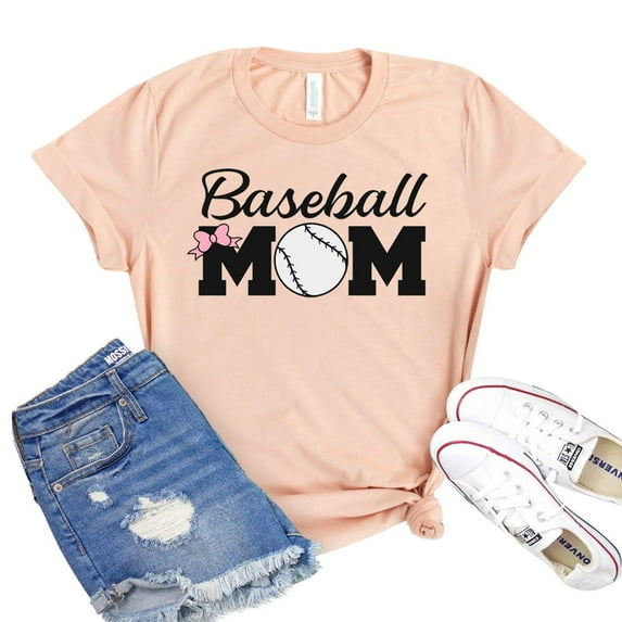 Baseball Mom T-shirt Women's Game Day Shirt Softball Shirts Sports Tshirt Mothers Day Gift Player Top Cheerleader Tee