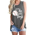 thumbnail image 1 of Baseball Mom Tank Tops Baseball Love Graphic Tee Shirts Women Summer Sleeveless, 1 of 6