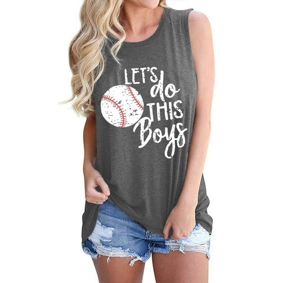 Baseball Mom Tank Tops Baseball Love Graphic Tee Shirts Women Summer Sleeveless