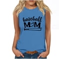 thumbnail image 1 of Baseball Mom Tank Tops Women Casual Sleeveless T Shirt Letter Print Summer Tops Game Day Graphic Tees Crewneck Vest, 1 of 4