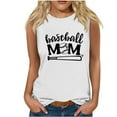 thumbnail image 1 of Baseball Mom Tank Tops Women Casual Sleeveless T Shirt Letter Print Summer Tops Game Day Graphic Tees Crewneck Vest, 1 of 4