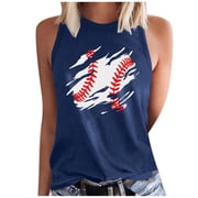 Baseball Mom Tank Top - "There's No Crying In Baseball" Funny Graphic Racerback For Women