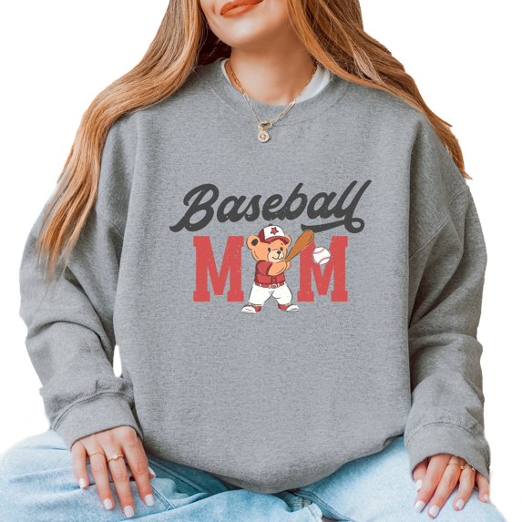 Baseball Mom Teddy Bear - Women's Graphic Sweatshirt