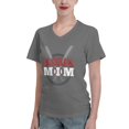 Baseball Mom Women'S PerfectT VNeck TShirt, Cotton Short Sleeve Tee