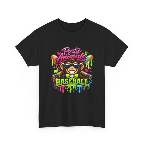 Baseball Monkey Party Animal Ice Cream T-Shirt