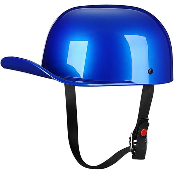 Baseball Motorcycle Helmet Half Cap for Bike Cruiser Chopper Moped Scooter- Dot Approved