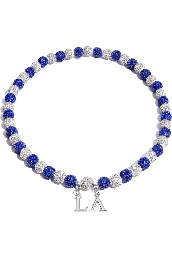 Baseball Necklace 18 Inch Baseball Fan Chain Letters Necklace Men's & Women's Shiny Rhinestone Drops