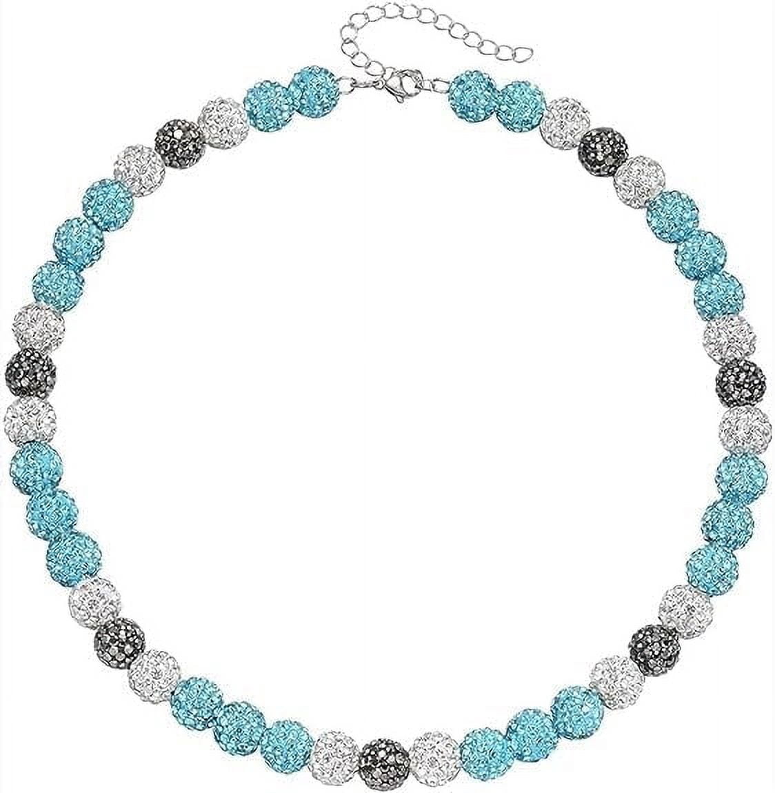 Ausenzup Baseball Necklace - 20 Inch Rhinestone Bead Necklace For Men & Women | Baseball Lover Jewelry Gift Idea - View #5