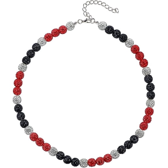 Baseball Necklace Tutuviw Glitter Bling Rhinestone Beaded Collection ...