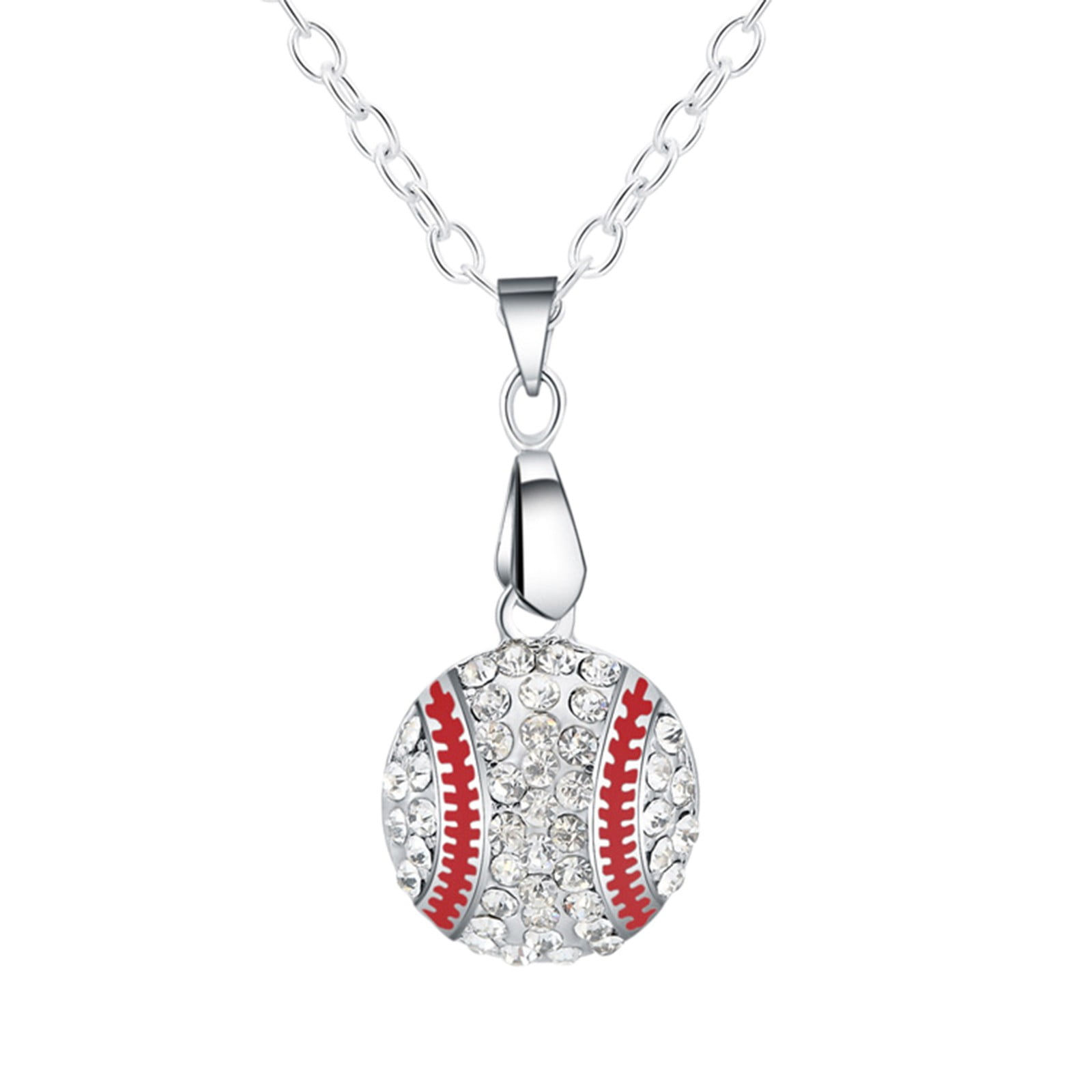 Baseball Necklaces For Men Teen Boys Stainless Steel Softball Pendant