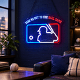 Baseball Neon Sign for Wall Decor, Cool White+Red-ML, Sport Light for ...