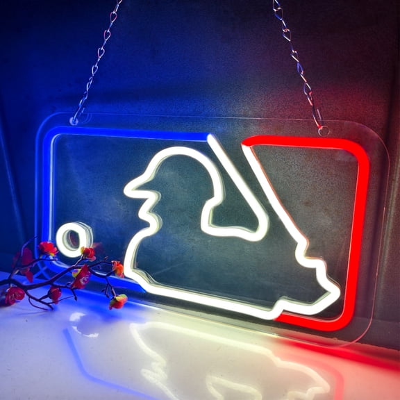 Baseball Neon Sign for Wall Decor,Dimmable Neon Light for Party, Bar,Man Cave,Game Room Decor Man Birthday Gift