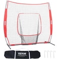 thumbnail image 1 of 7x7 ft Baseball Softball Practice Net, Portable Baseball Training Net for Hitting Batting Catching Pitching, Backstop Baseball Equipment Training Aids with Carry Bag and Strike Zone, 1 of 9