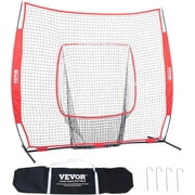 7x7 ft Baseball Softball Practice Net, Portable Baseball Training Net for Hitting Batting Catching Pitching, Backstop Baseball Equipment Training Aids with Carry Bag and Strike Zone