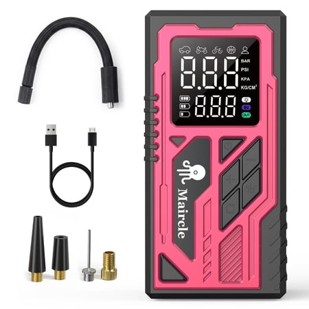 Maircle Cordless Tire Inflator Portable Air Compressor, 150 PSI Air Pump for Car Tires, 8000mAh Tire Pump with Pressure Gauge, LED Light, Auto-shutoff for Bicycle Bikes Motorcycles Balls price history and forecast - Maircle ATJ-026