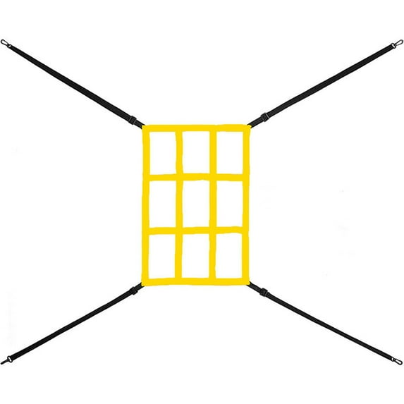 Baseball Net Pitching Net Extra-Large Easy to Install Portable Hitting Net Batting Practice Net Sports Accessories-Yellow