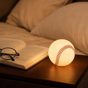 Baseball Night Light Gift, Baseball Lamp, Light Up Baseball Table Lamp Night Light, Indoor LED Baseball Statue Nightlight for Nightstand Living Room Home Office Desk, Unique Gift for Sports Fans